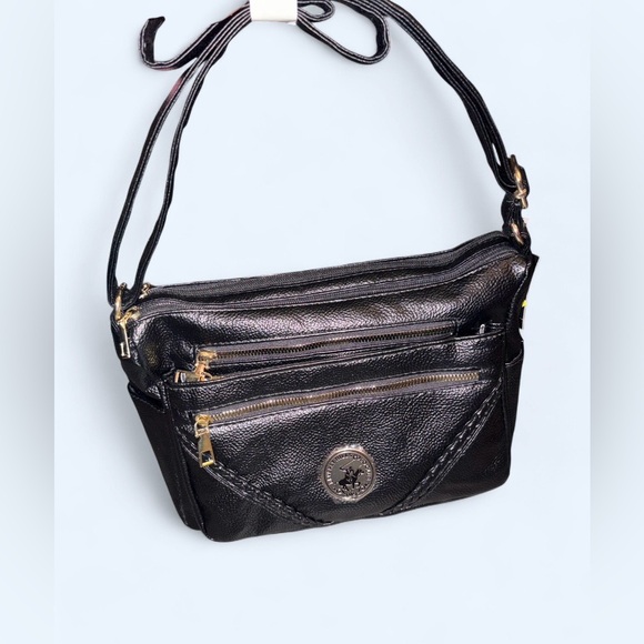 Beverly Hills Polo Club Black Multi-Section Crossbody Bag | NWT - Picture 3 of 12